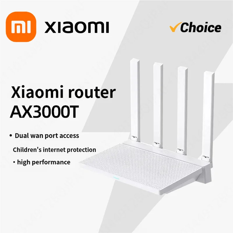 XIAOMI Mijia AX3000T Wi-Fi 6 Router | Next-Gen Wifi For Whole-Home Coverage | 2976 Mbps 5GHZ 4 High-Gain Antennas NFC Connection