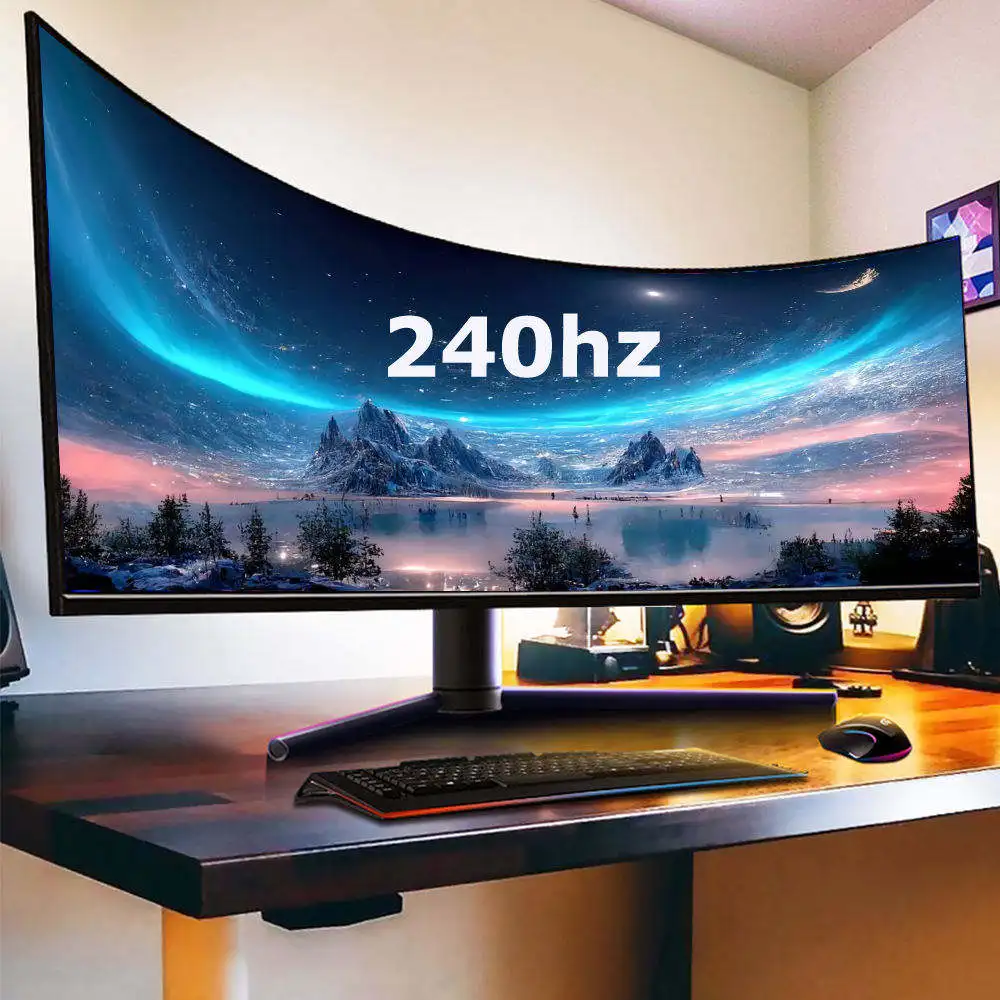 165HZ 144HZ  Desktop computer Curved borderless computer Type-C lifting game monitor 34 27 32 inches 4K