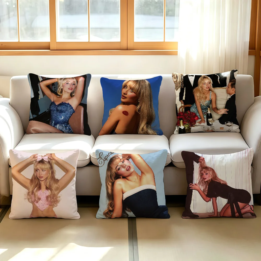 Singer S-Sabrina C-Carpenter cushion cover Comfortable Decorative For Bedroom Living room Dormitory Picnic and Holiday