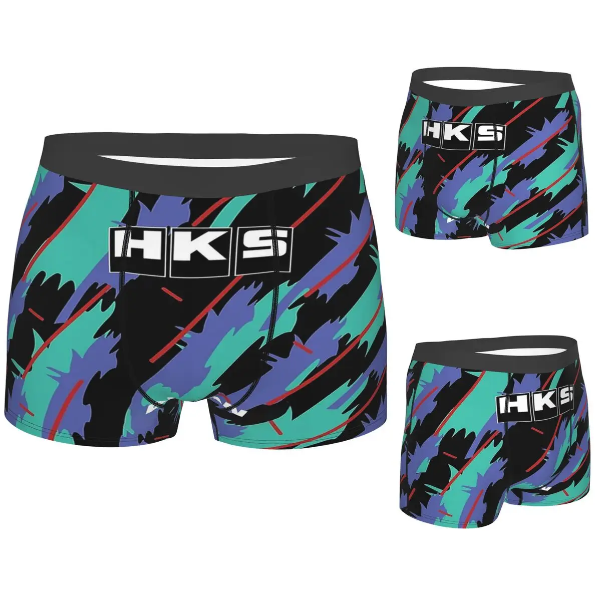 الملاكم السراويل السراويل HKS Advan JDM سراويل الذكور ملابس داخلية جيدة التهوية ل أوم رجل صديقها هدية