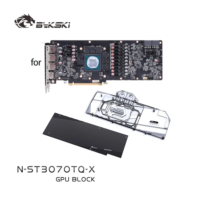 

Водяной блок графического процессора Bykski N-ST3070TQ-X для видеокарты Zotac RTX 3060 Ti 3070 Apocalypse OC/процессовый хромированный красный медный процесс