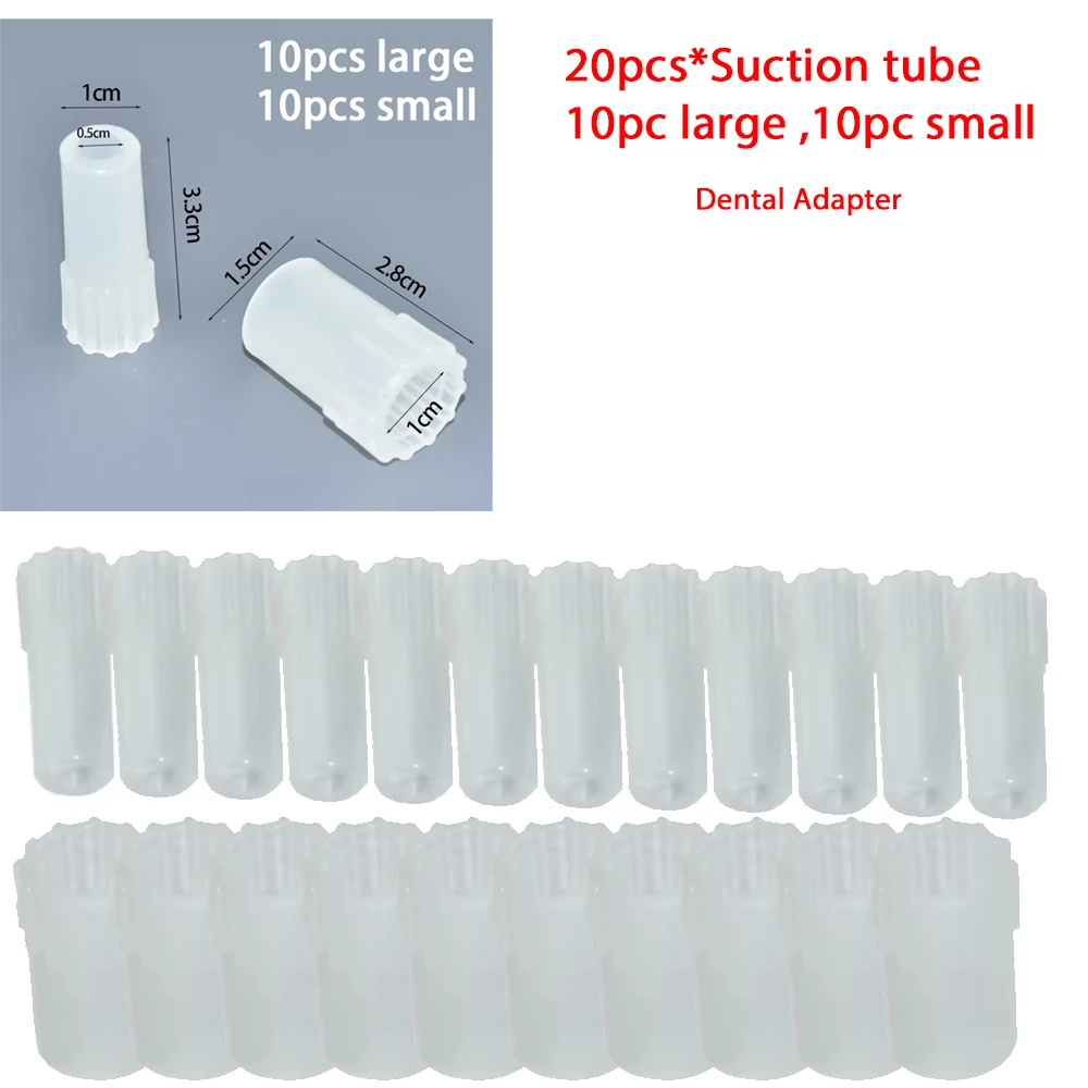 

20pcs Dental Suction Adapter Autoclavable Strong/Weak Saliva Ejector Tube Adapter for Dental Chair Unit Dentist Tool