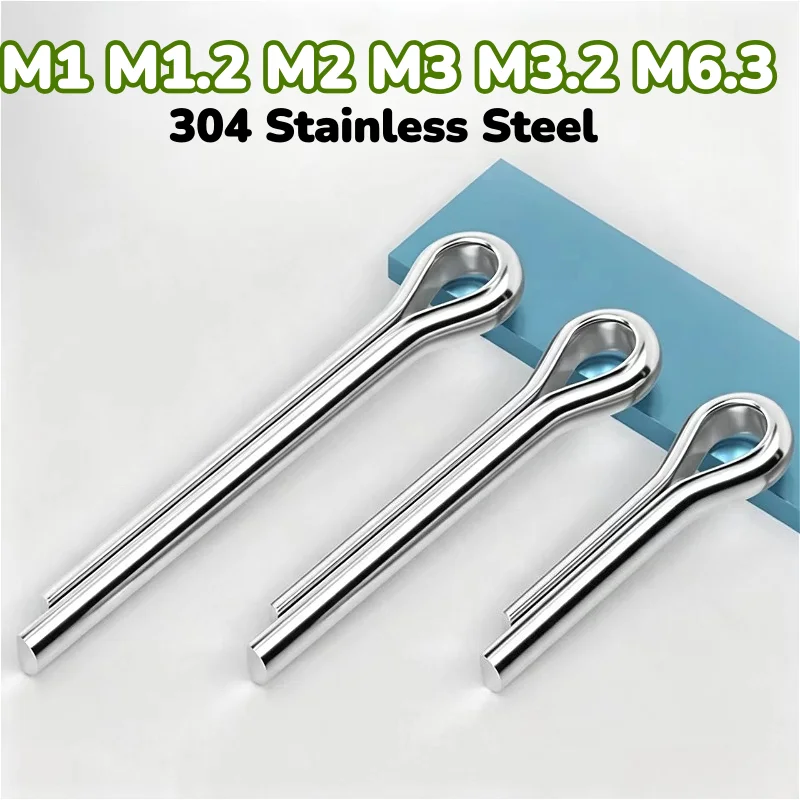 M1 M1.2 M2 M3 M3.2 M6.3 304 Stainless Steel U Shape Type Spring Cotter Split Pins Hair Pin Open Elastic for Automotive Repair