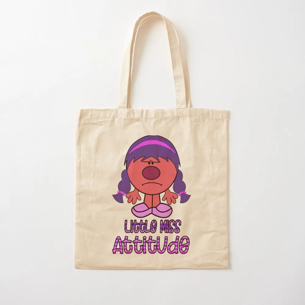 Little Miss Attitude Tote Bag tote bags men canvas tote Handbags Shopping bags