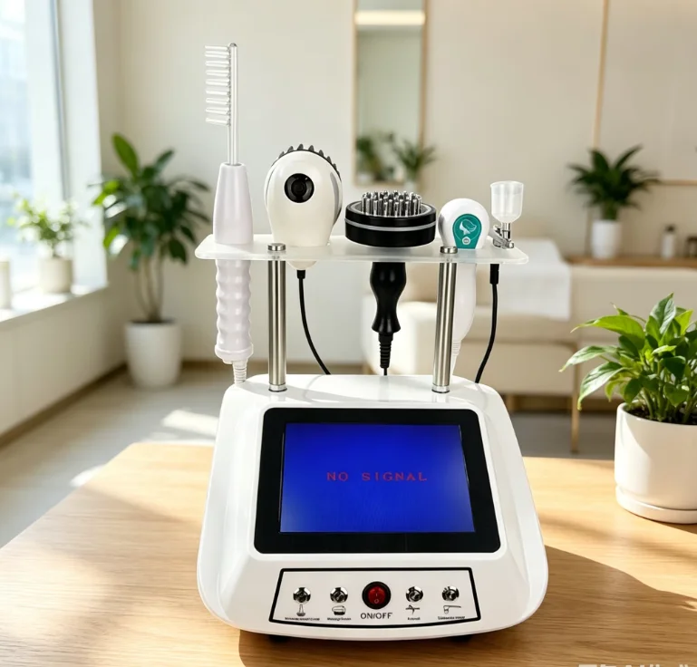 5-in-1 Electric Scalp Massager Analyzer Comb Vibration High Frequency Bio Technology for Salon Scalp Care Hair