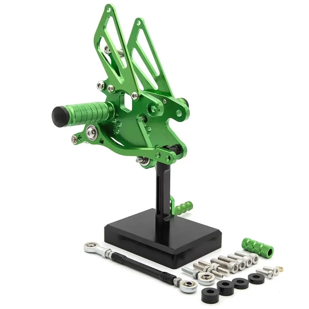 

Motorcycle CNC Aluminum Adjustable Rearset Footrest Footpeg Rear Set Footrest Foot peg For KAWASAKI NINJA 250 2008-2011 2012