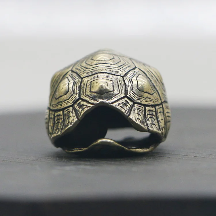 1/2Pcs Brass Keychain Turtle Shell Bell Pendant Creative Keychain Pendant