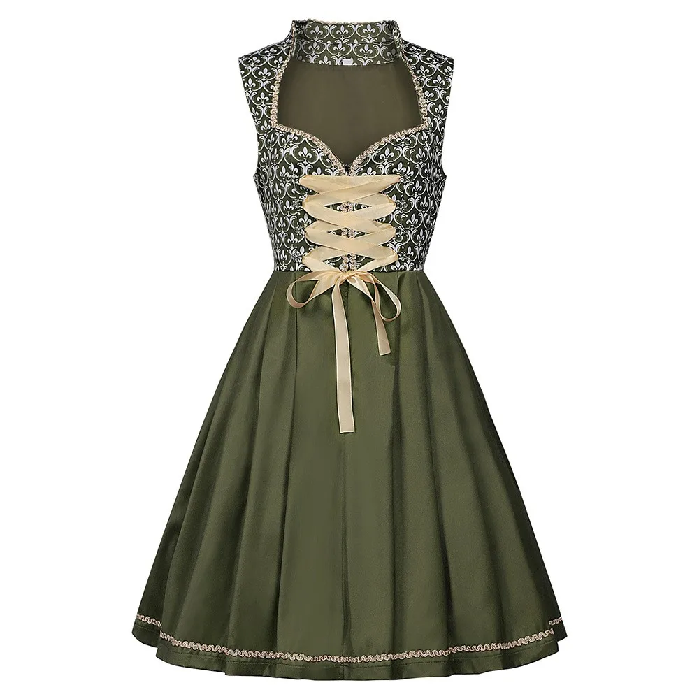 Printed Pattern Fantasy Theme Dress Elegant with Stage Performance European and American Fantasy Women Summer Dresses for Men
