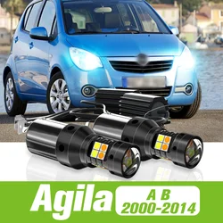2pcs For Opel Agila A B 2000-2014 Dual Mode LED Turn Signal+Daytime Running Light DRL 2007 2008 2009 2010 2011 2012 Accessories