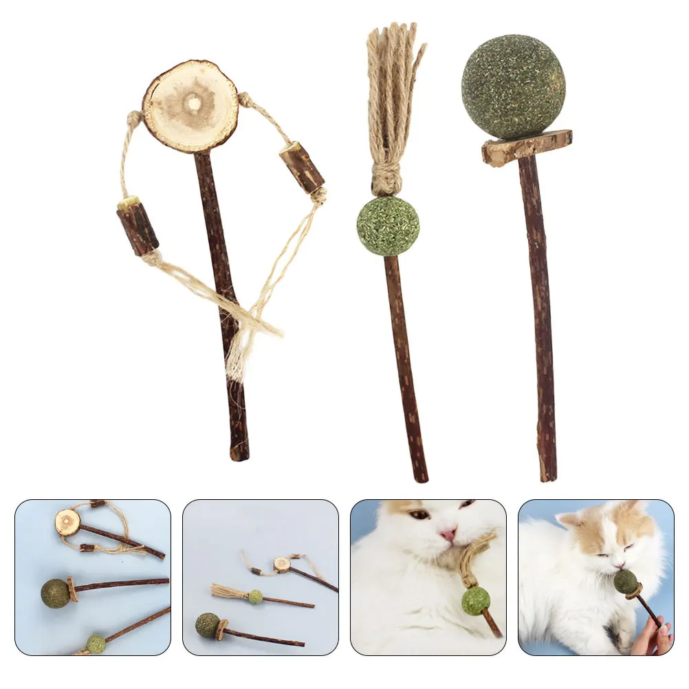 

3Pcs Cat Chew Stick Dental Care Molar Chewing Cleaning Bite Kitten Interactive Play Cat Chew Dental Care Stick