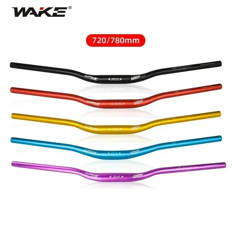 WAKE Mountain Bike Handlebar Aluminum Alloy Handlebar 720mm 780mm MTB Bicycle Handlebar Diameter 31.8mm Bicycle Accessories