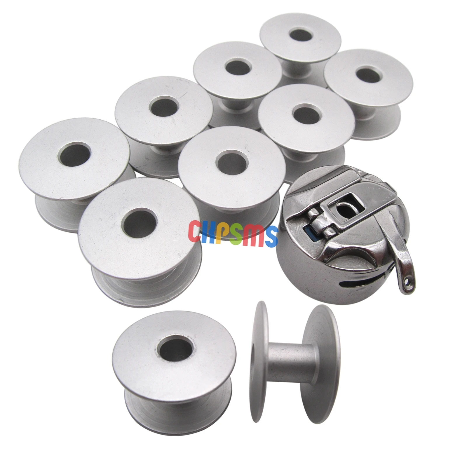 BOBBIN CASE AND BOBBINS FOR JUKI AMS- 210D,AMS- 210E,AMS- 221D,AMS- 221E,AMS-224 #B1828-210-DAA+B1806-210-D00 10PCS