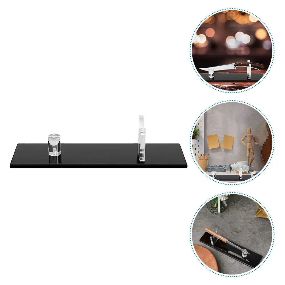 

Acrylic Single Cutter Display Rack Desktop Organizer Kitchen Utensil Holder Storage Rack Decorative Stand Desktop Cutter Bracket