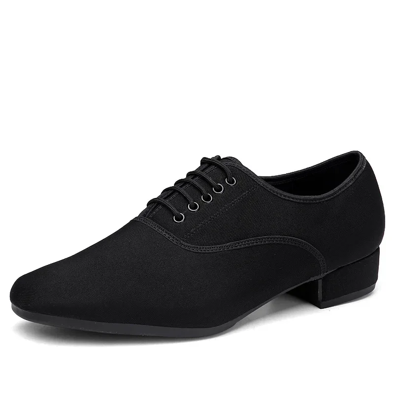 Men's Modern Jazz Sneaker for Men Professional Black Oxford Upper Latin Salsa Shoe Plus Size Low Heel Tango Ballroom Dance Shoes