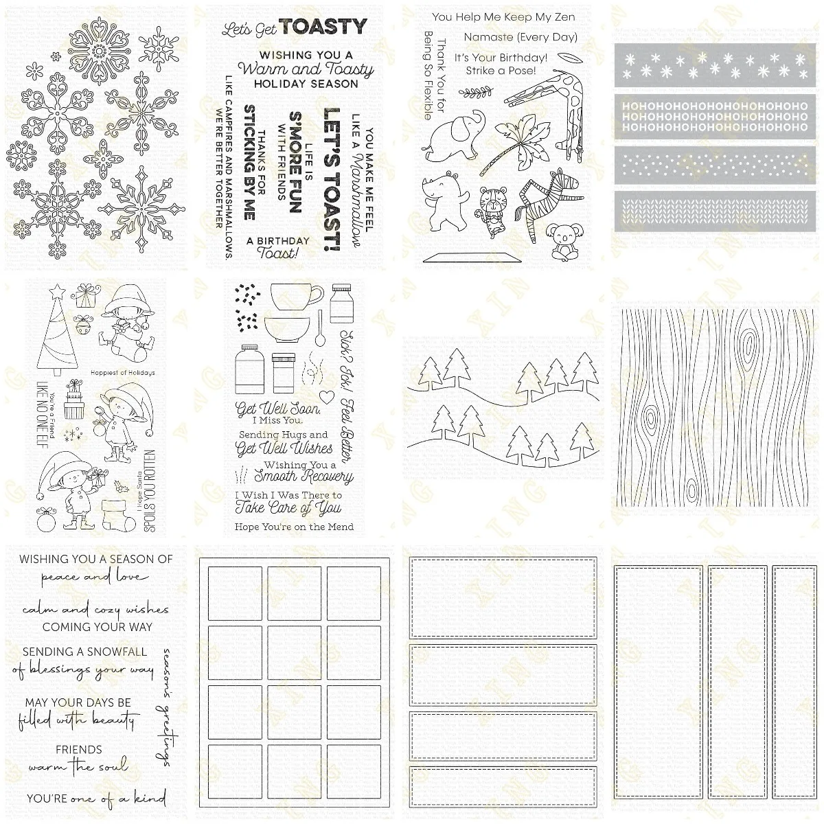 

Santa's Elves Christmas Snowflakes New Metal Cutting Dies Stamps Stencil Embossing Paper Greeting Card Making Template Handmade