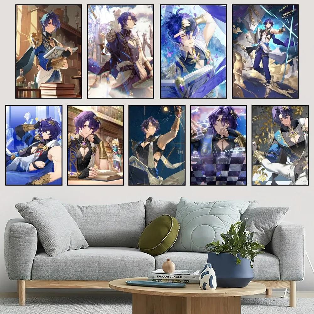 Game Honkai Star Rail Dr Ratio P Poster Small Bar Coffee House Decor Aesthetic Art Wall Painting Stickers Indoor