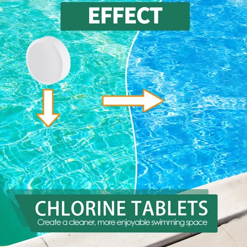 New Swimming Pool Cleaning Effervescent Tablets Dispenser Crystal Clear Disinfect Water Quality Doser Foaming Clarifier Tools