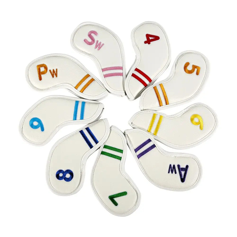 الملحقات حامي الغطاء الواقي التطريز 4-9 ، P ، S ، A جولف الحديد غطاء الرأس غطاء رأس نادي الغولف أغطية رأس الغولف #6