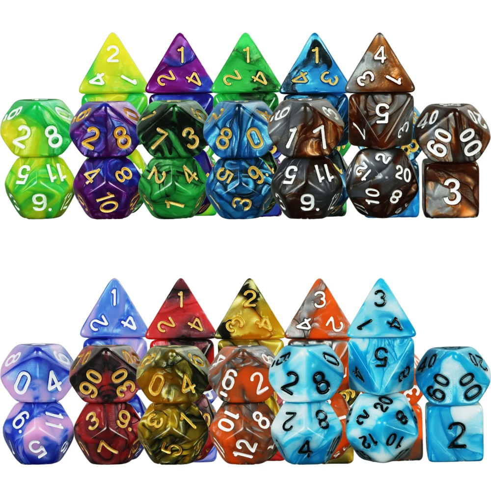 

DND Dice Set 7pcs Polyhedral Game Dice for DND Role Playing Game Board Games Accessories, Perfect Gift for DND Player