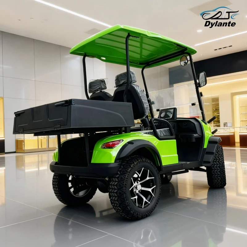 

5% Off Lithium Battery Golf Car 2 Seat Adult Scooter 72V 4KW Electric Golf Cart With Rear Cargo Box 14-Inch Off-Road Tires