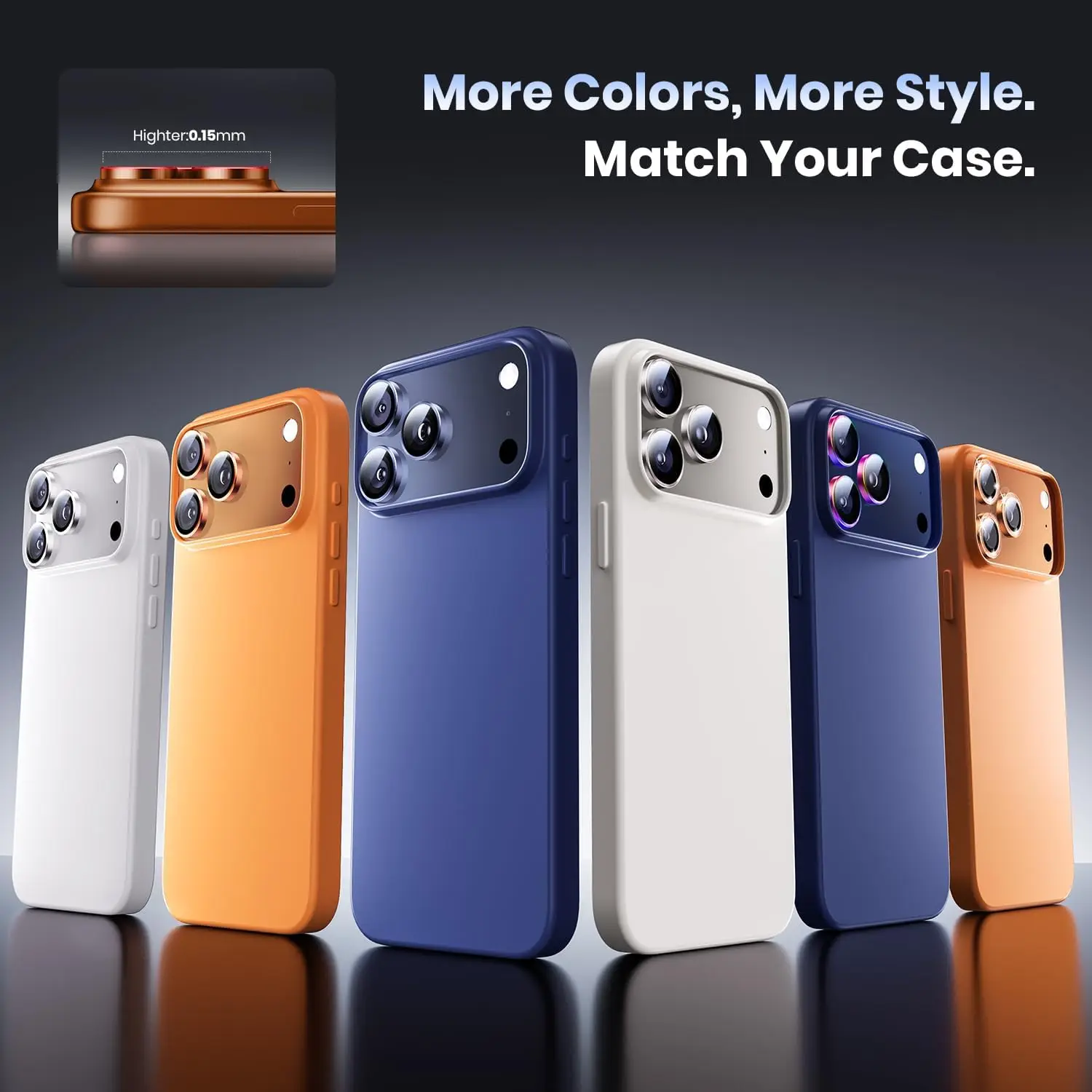 1-3 قطعة 8K HD عدسة الكاميرا حامي الزجاج المقسى ل 17 برو ماكس حلقة معدنية كاميرا غطاء كامل فيلم آيفون 15 16 برو ماكس