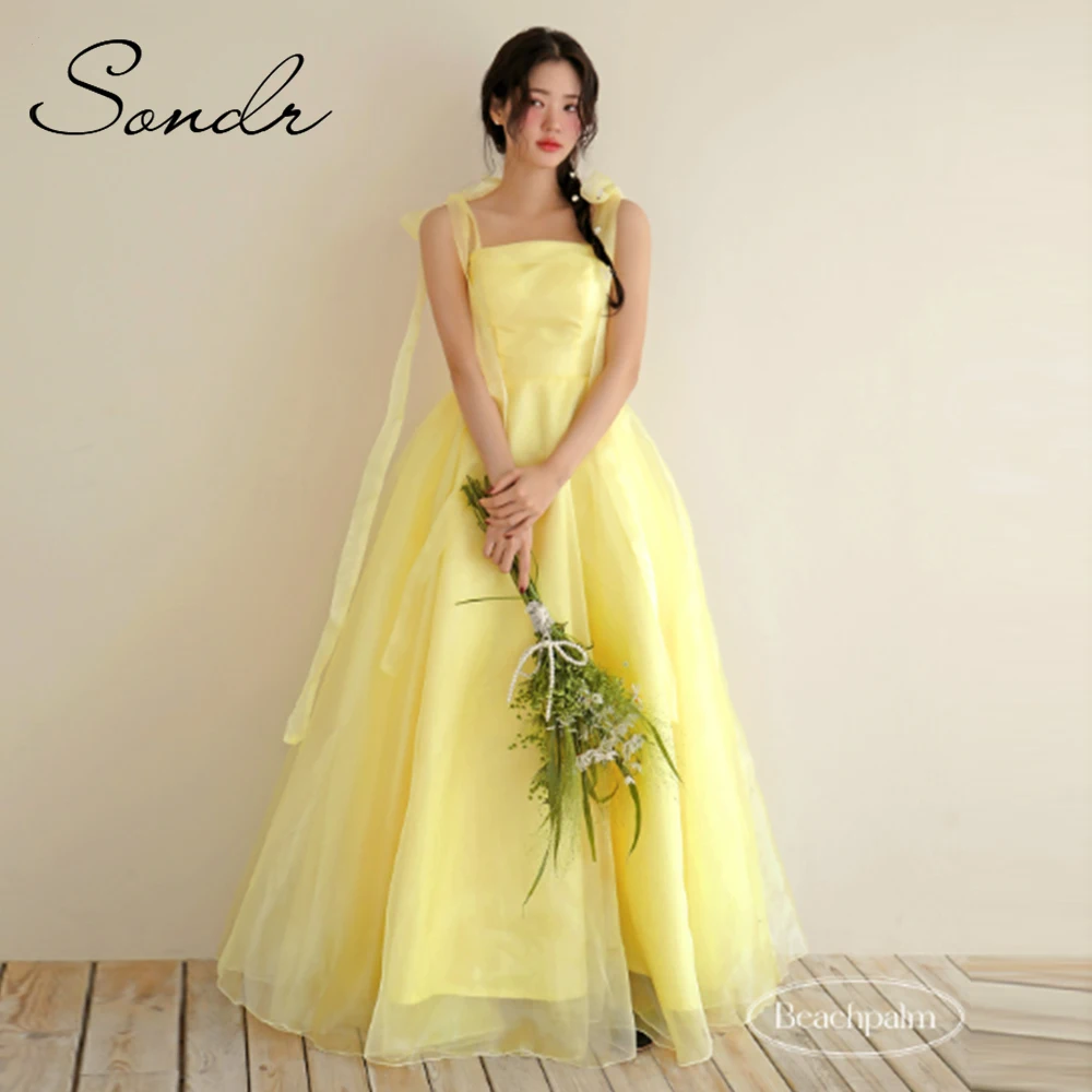 

Sondr Elegant Prom Dresses Silk Organza Women Evening Party Dresses Customized A Line Korean Outdoor Wedding Snap Dresses