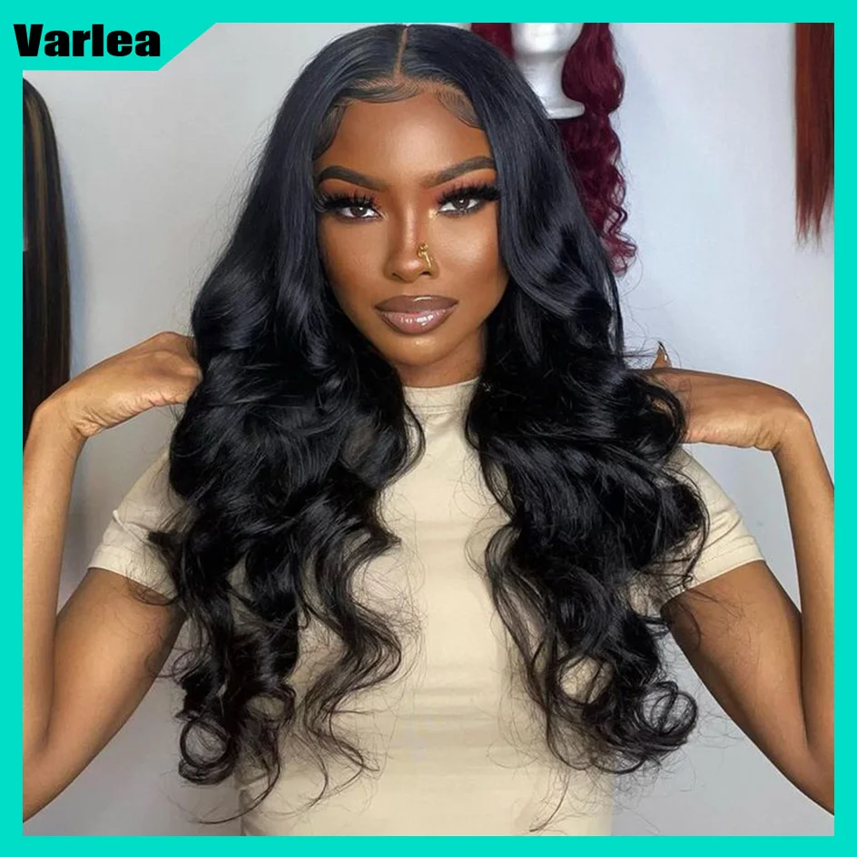 Varlea 40 Inch 13x4 Lace Front Body Wave 13x6 Hd Lace Frontal Wig 200% Density Loose Body Wave Black Wig Human Hair Brazilian