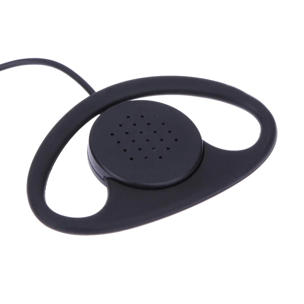 Headset Earpiece 2-pin dengan Mikrofon Bentuk D Earphone Walkie Talkie Aksesori Headset untuk Radio Motorola GP88 CT150 P040