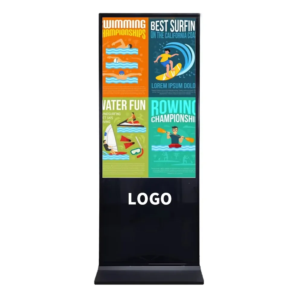 43-Inch Indoor Interactive LCD Kiosk with Floor Stand Digital Signage Advertising Player Display Board Supplier Type Retailer