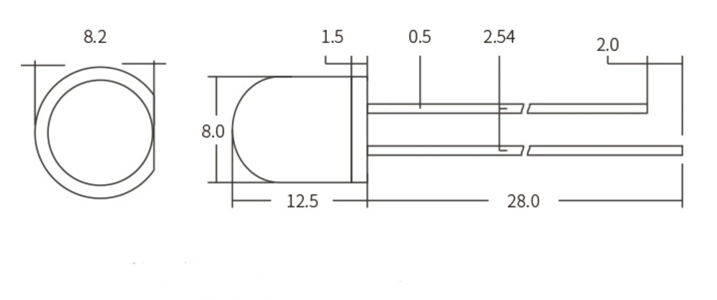 10PCS 8MM LED diodo F8 rosso giallo blu verde bianco LED luci Diod componenti elettronici