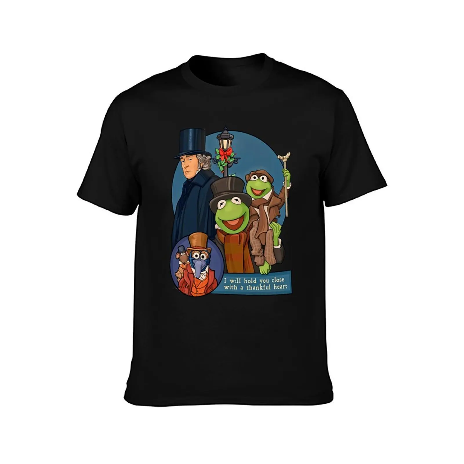 I will hold you close with a thankful heart - Muppet Christmas Carol T-Shirt Casual Light Summer Short Sleeve Top T-Shirt