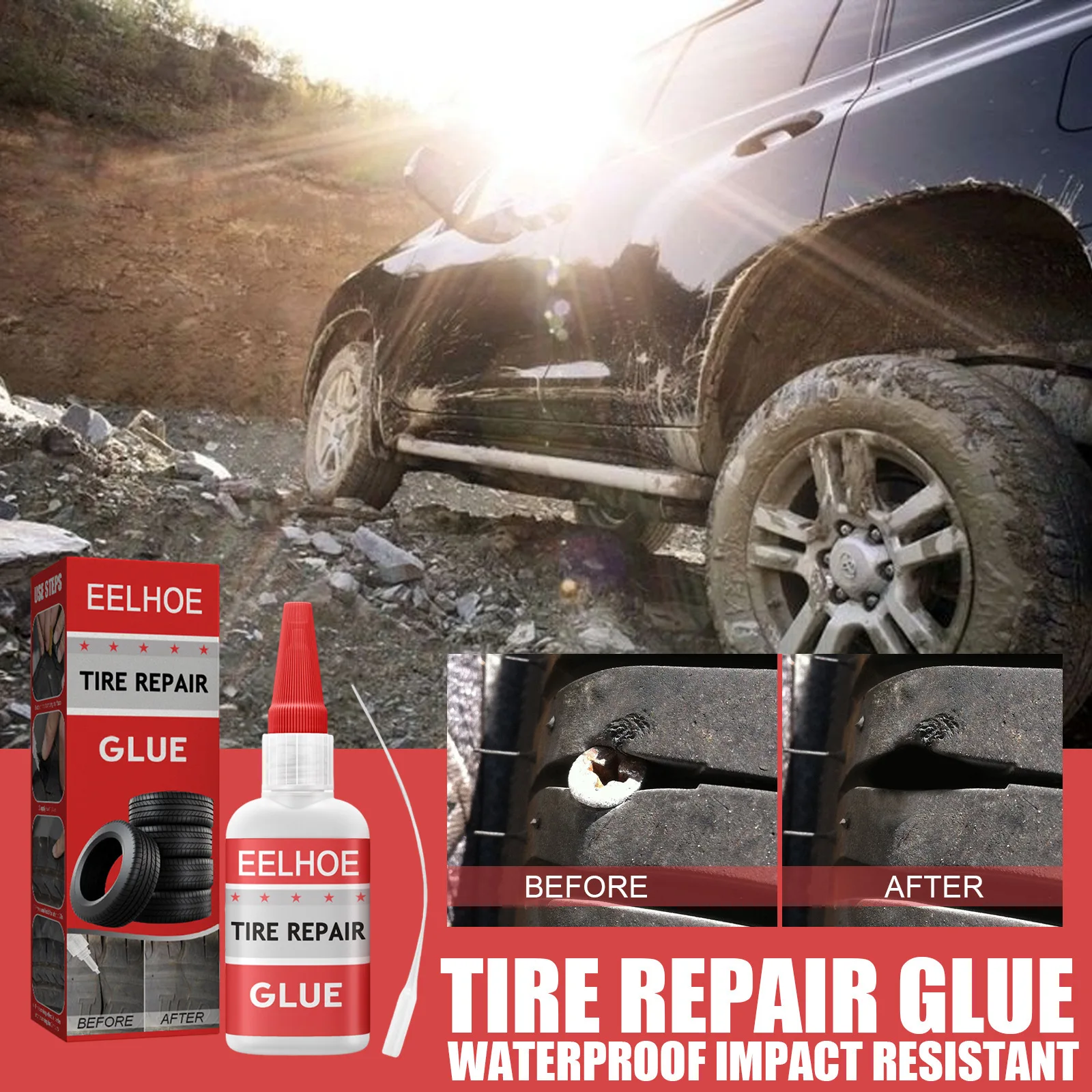 กาวซ่อมยาง ทนต่อการสึกหรอ กาวติดเร็วแบบใส กาวยึดติดยาง กาวซ่อมยางรถจักรยานยนต์ กาวซ่อมยางรถยนต์