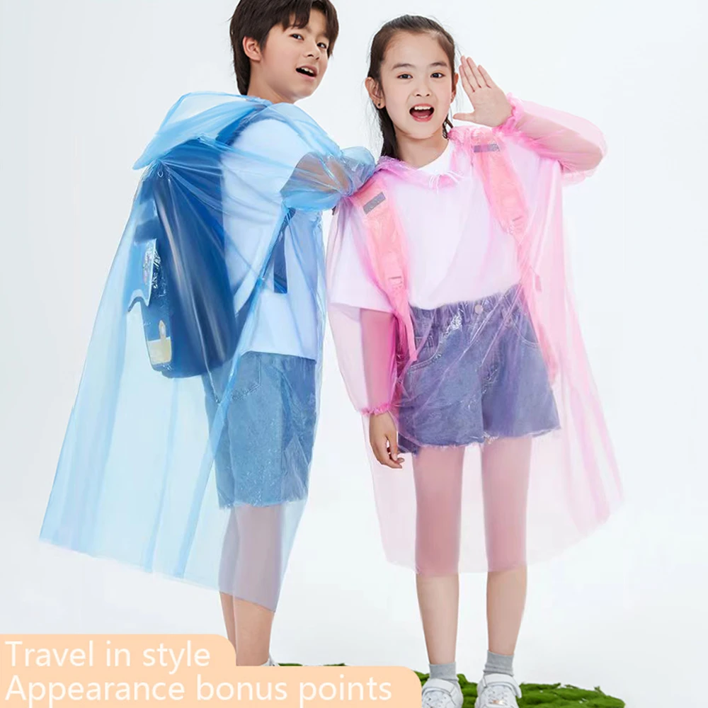 Imperméable créatif à compression sous vide pour enfants, emballage de cartes de voyage, imperméable une pièce, manteau de pluie imperméable, extérieur, question