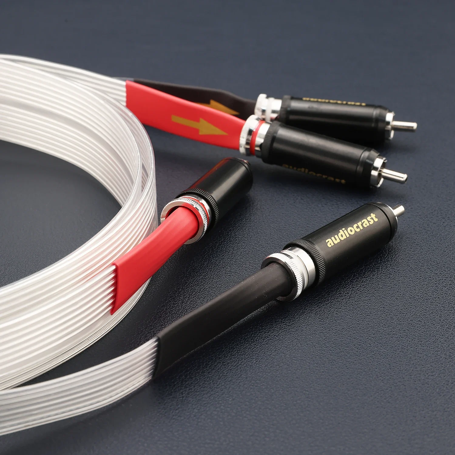 HiFi Audiophile 7N OCC Silver Plated RCA Interconnect Cable Male to Male Shielded Stereo Pair for Amplifier DAC Preamp Subwoofer