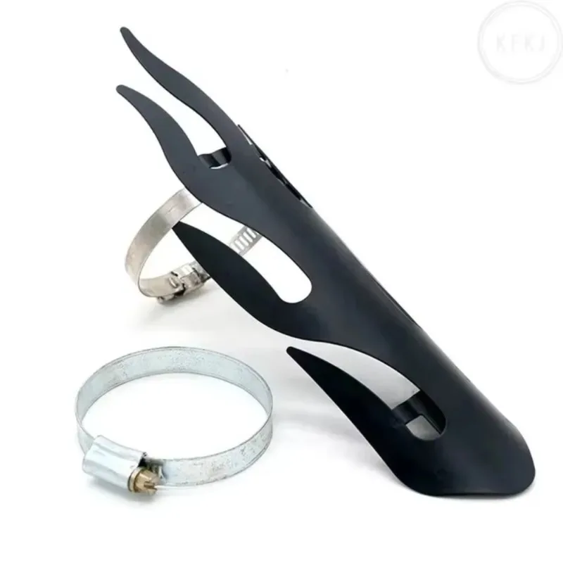 New 1PC for Choppers Cruisers Retro Flame Style Motorcycle Exhaust Muffler Pipe Heat Shield Cover Protector Iron