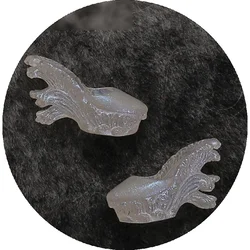 JOYBJD BJD Shoes 1/4 Resin Fairy Sea Wave High Heels  Shoes Fit Muxi Daphne S4-230 Clear Pearl light Doll Accessories