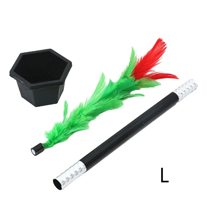 Magic Stick to Flower Stage Magic Trick Toy Flower Trick A Bouquet Appear from Air Professional Magician Props Gifts