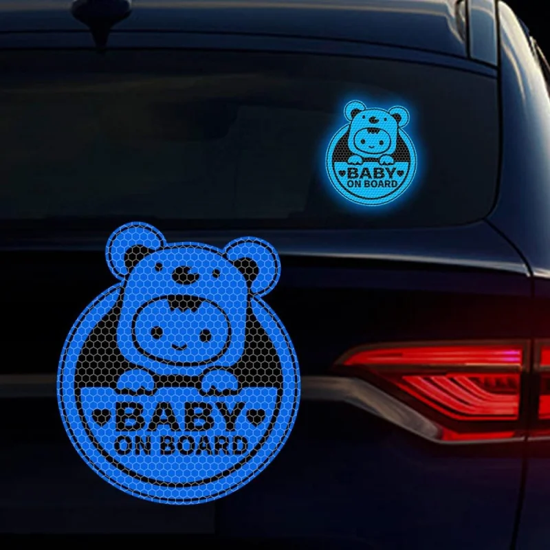 3 Pcs Car Cute Baby Super Strong Reflective Koala in  Decals and Caution Window Bumper Safety Warning Sign Waterproof Auto Vinyl