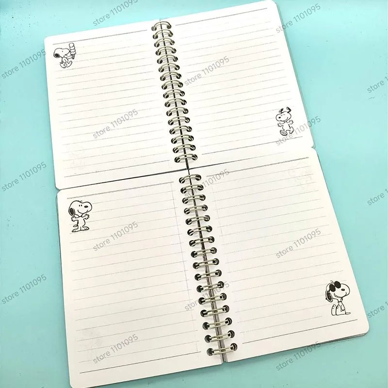 Cute Snoopy Coil Notebook A6 Portable Notepad Planner PP Cover Kawaii Stationery Birthday Gift Office School Supplies