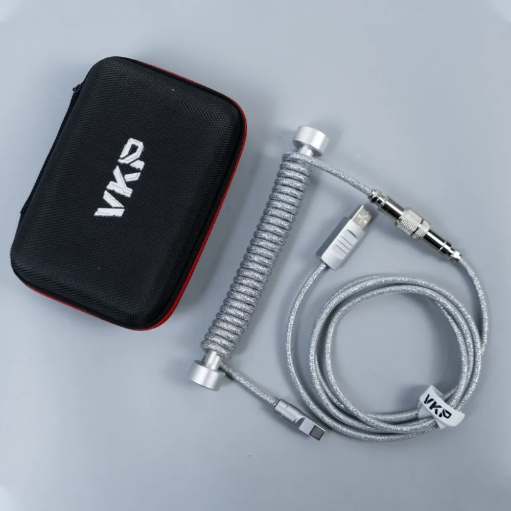 

Кабель для клавиатуры VKP Type-C на USB 1-в-2 с авиационным разъемом, силиконовый, 8K, для киберспортивных игровых аксессуаров, для магнитной клавиатуры