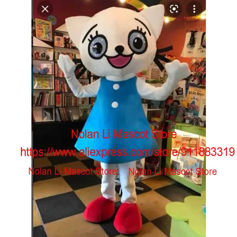Traje de mascote do gato azul para adulto, Festa de RPG, Vestido extravagante, Desenhos animados, Jogo publicitário, Adereços de Carnaval, Presente de Natal, 062, Novo