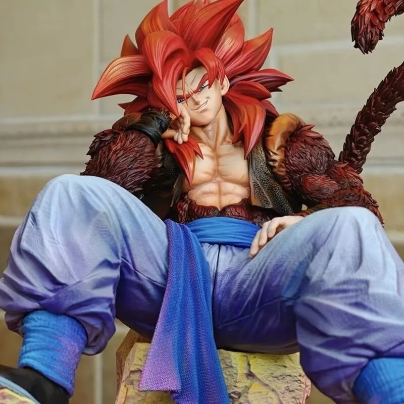 

Фигурка Супер Сайяна из Dragon Ball, 24 см, в сидячей позе, украшение для комнаты, модель, аниме-товары, праздничный подарок для фанатов