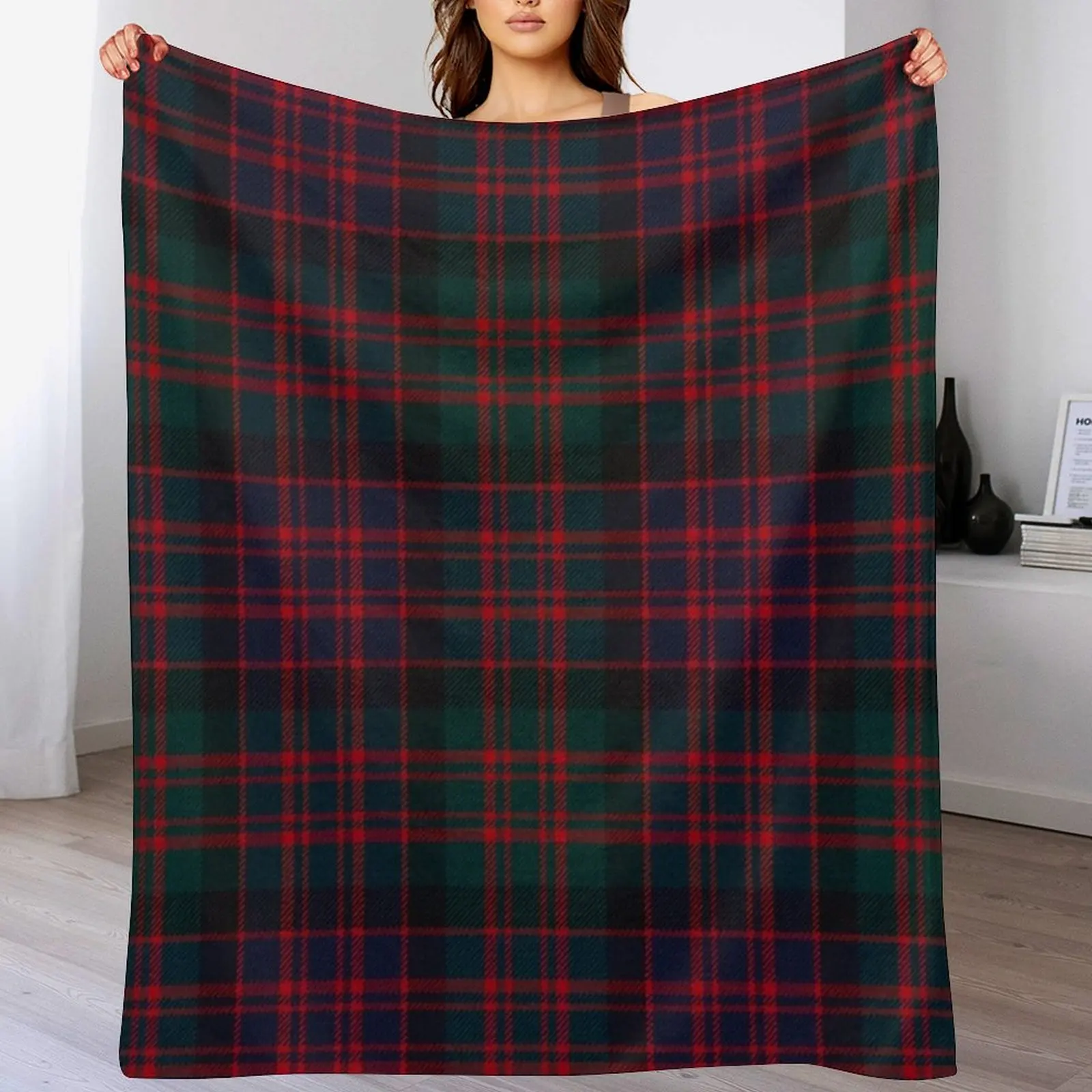MacDonald Scottish Tartan Throw Blanket All Season Soft Lightweight Blanket for Home