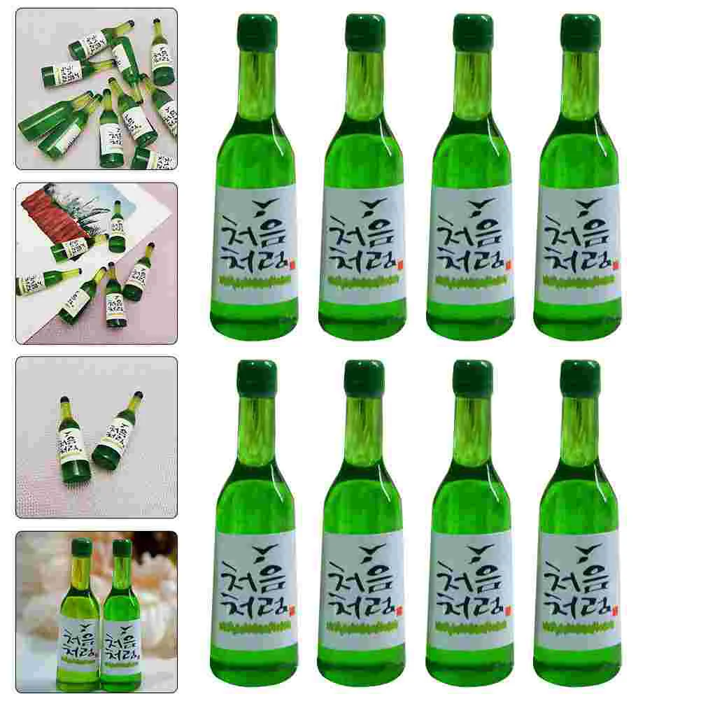 15 Pcs Simulated Rice Miniature Drink Bottle Toys Household Items Supplies Figurines Soju Baby