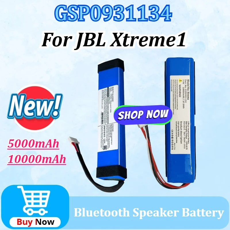 

Newly Upgraded 7.4V 5000/10000mAh GSP0931134 Replacement Battery for JBL Xtreme Xtreme1 Bluetooth Speaker Batteries Bateria
