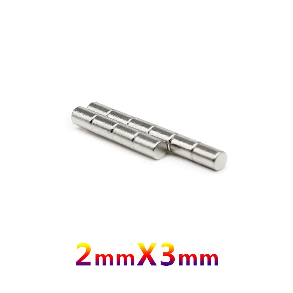 2x3mm Mini Small Magnets Round for Home Refrigerators, Offices DIY  2mmx3mm Permanent Strong Powerful Magnetic 2*3mm