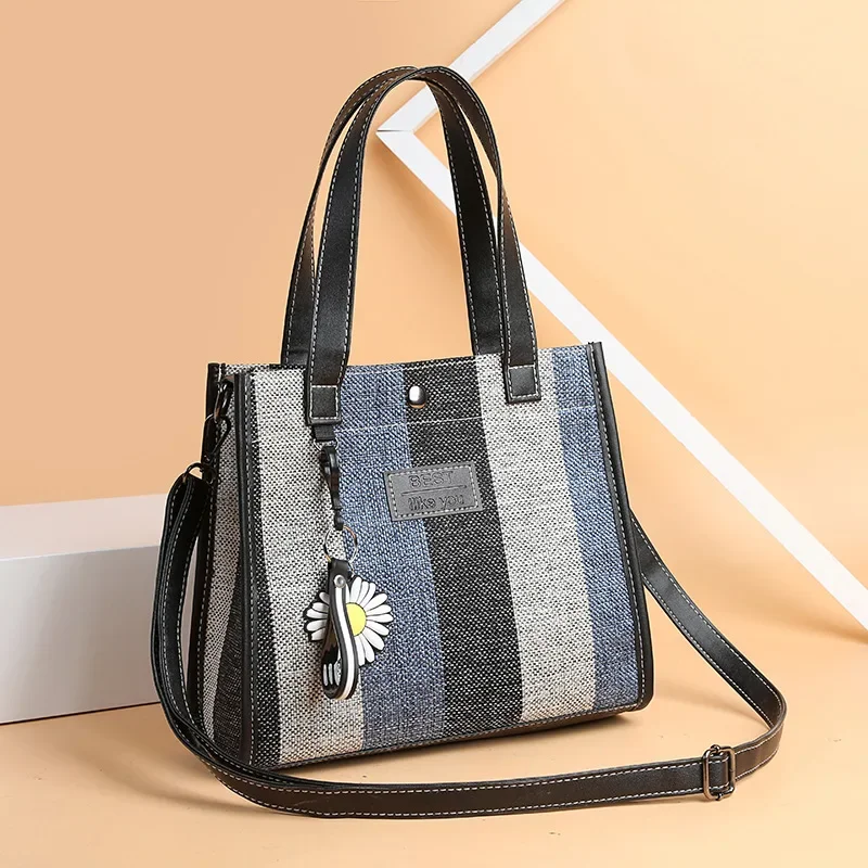 Fashion Messenger Bags For Women Shoulder Ladies Designer Handbag Solid Large Capacity Casual Canvas Shoulder Female Bag