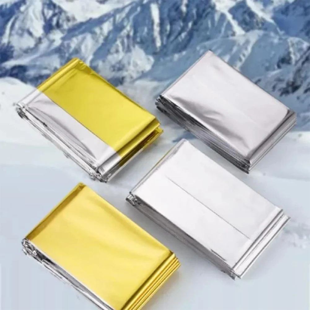 

Многофункциональное термоодеяло-покрывало из фольги, ветрозащитное, портативное, для кемпинга, походов, экстренных ситуаций, марафонов, любых погодных условий