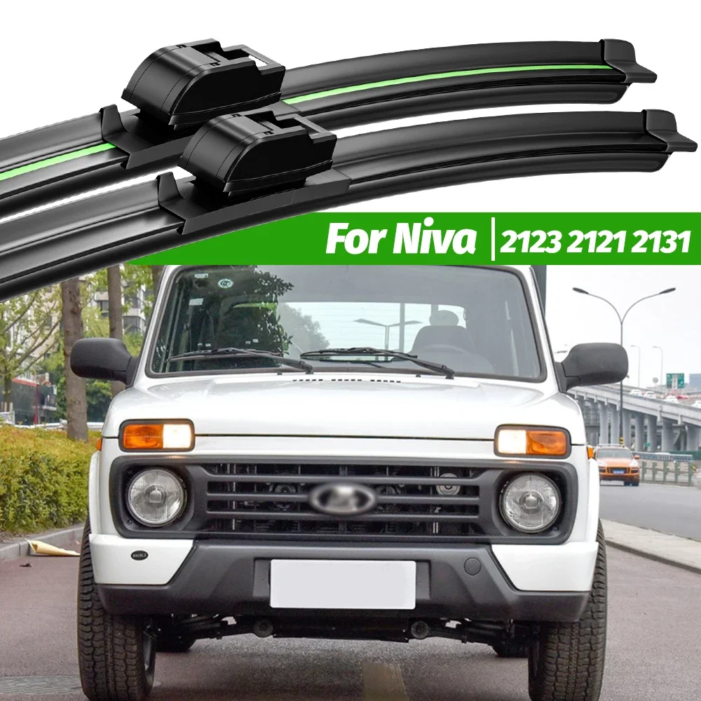 For Lada Niva 2123 2121 2131 2000-2015 2pcs Front Windshield Wiper Blades 2002 2003 2008 2010 2014 Windscreen Window Accessories