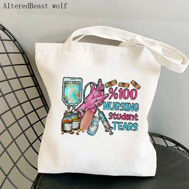 Women Shopper bag She Could change the world so she became a nurse Bag Harajuku Canvas Bag girl handbag Tote Shoulder Lady Bag